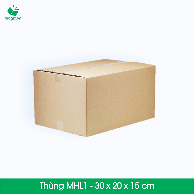 Hộp Carton Trơn MHL1 (30 x 20 x 15 cm, 10 thùng)