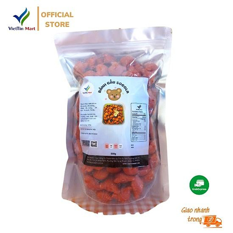 Bánh Gấu Socola Nhân Kem Viettin Mart 500G