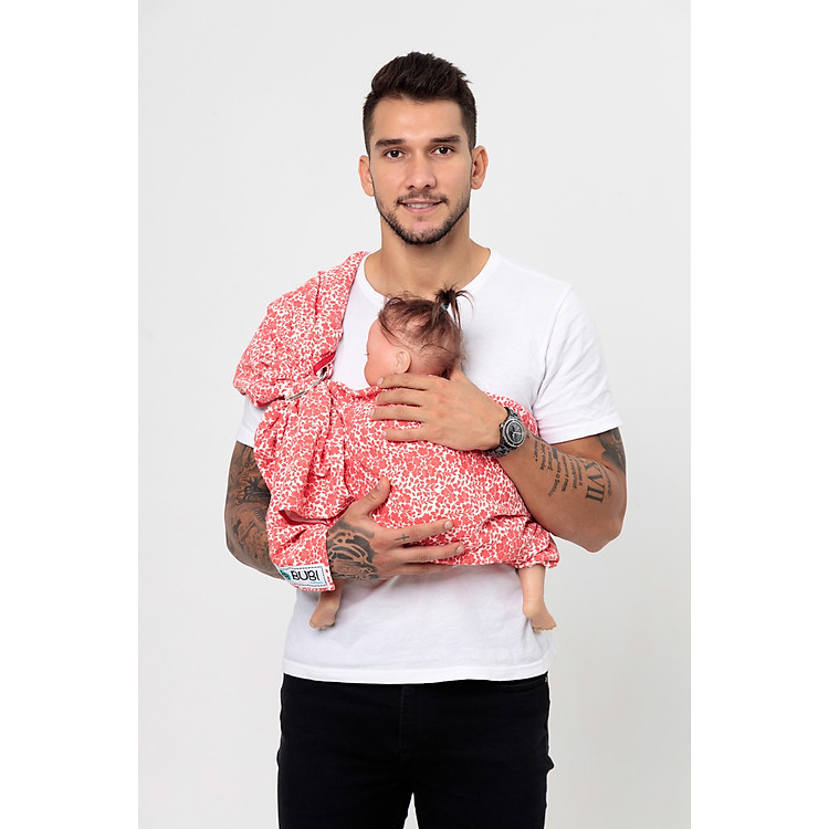 BUBI Ring Sling Gen 1 - Hoa đỏ Chính hãng Tiết kiệm - Hình ảnh 4