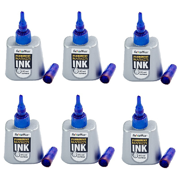 Bộ 6 Mực bút lông dầu FlexOffice FO-PMI-02