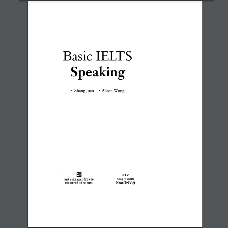 Basic IELTS Speaking (Tái Bản 2020) - Ảnh 2