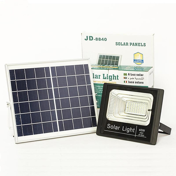 ĐÈN NGOÀI TRỜI, ĐÈN LED NĂNG LƯỢNG MẶT TRỜI SOLAR LIGHT 40W- JD8840