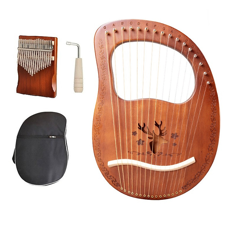 Đàn Lyre 16 dây đàn hạc Lyre Harp IME001616-MS 3 Màu Đầy đủ phụ kiện LOẠI 16 DÂY tặng đàn kalimba 17 phím gỗ nguyên khối Mahagony PJLIM72