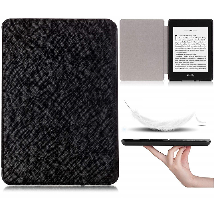Bao Da Case Cover Cho Máy Đọc Sách Kindle Paperwhite Gen 4 10th 2018 (Màu Đen)