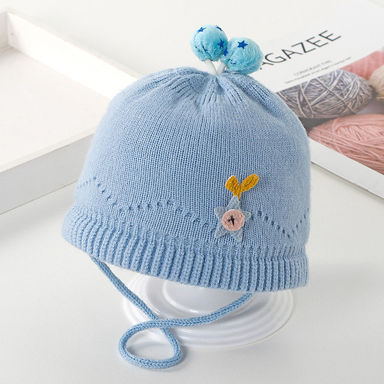Mũ len xinh cho bé sơ sinh 0-3 tháng_M39