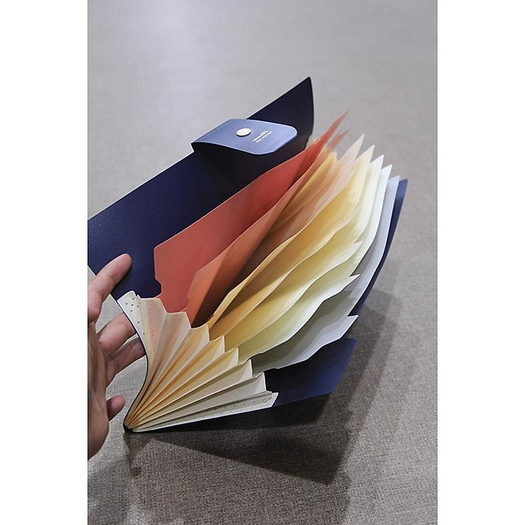 Bìa Đựng Hồ Sơ 8 Ngăn Simple - Morning Glory 79277 (Xanh Navy) - Ảnh 2