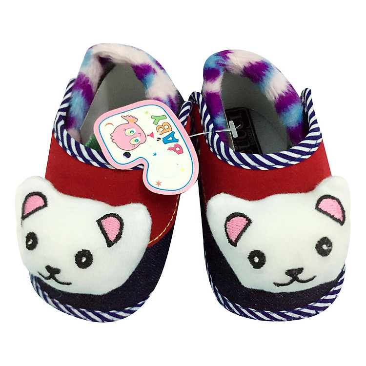 Giày Tập Đi Đế Bệt Baby Panda Bảo Thịnh - Đỏ (13cm)