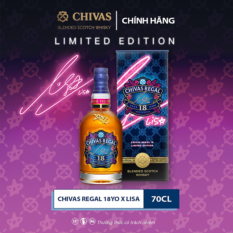 {Freeship 50K} Rượu Chivas Regal 18 x Lisa 40% 700ml - Có hộp