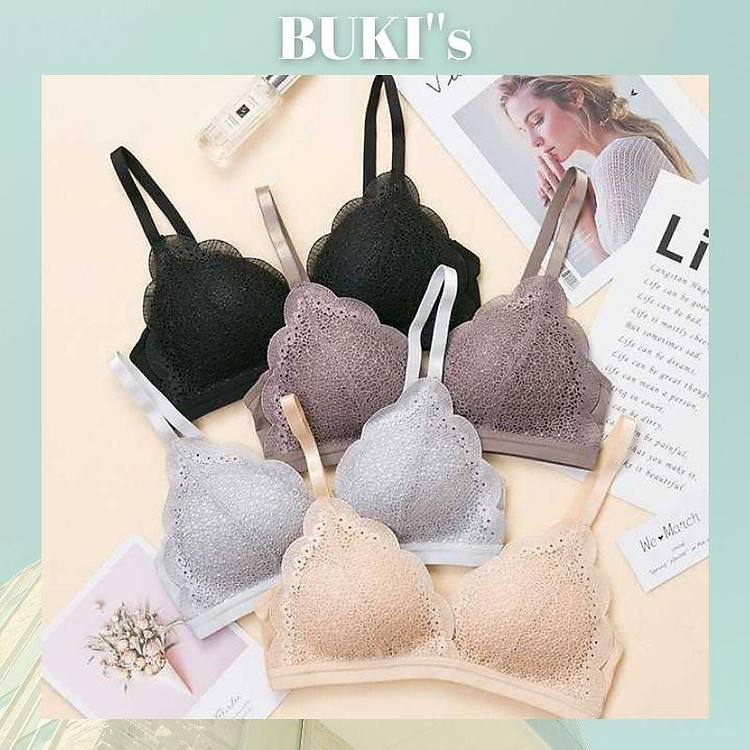 Áo lót nữ rẻ đẹp ️️ Áo Lót Ren Không Gọng, Đêm Mỏng - Áo chip nữ xuất Nhật ren hoa baby quyến rũ