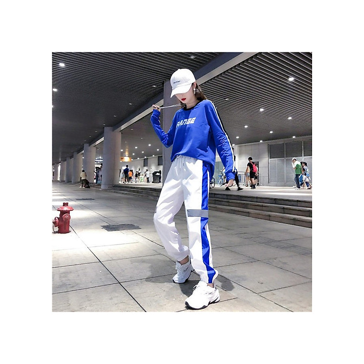 QUẦN JOGGER THỂ THAO NỮ VIỀN VẠCH PHẢN QUANG CHỤP PLASH