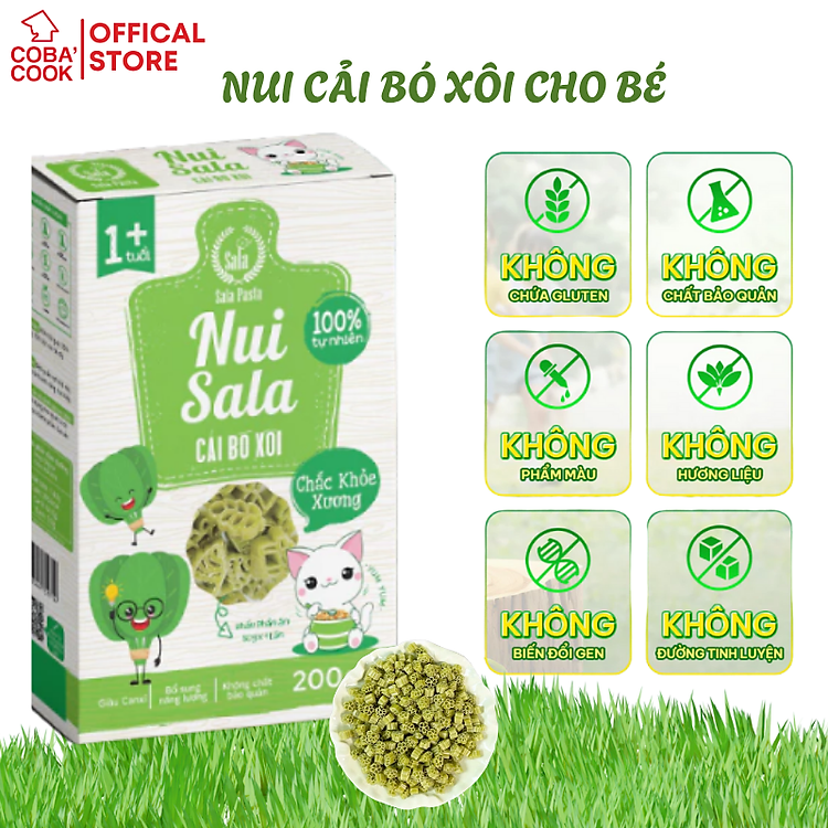 Nui Hữu Cơ Cải Bó Xôi Giàu Chất Sắt Bổ Sung Dưỡng Chất Thiết Yếu Cho Trẻ Nhỏ Chuẩn Chính Hãng