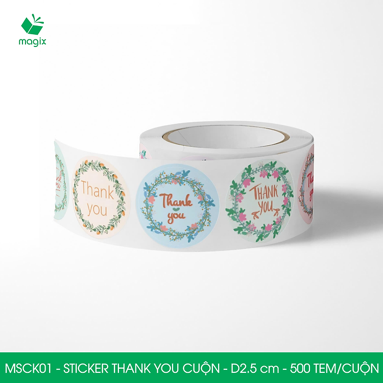 Sticker Thank You tròn (500 cái) - Ảnh 4