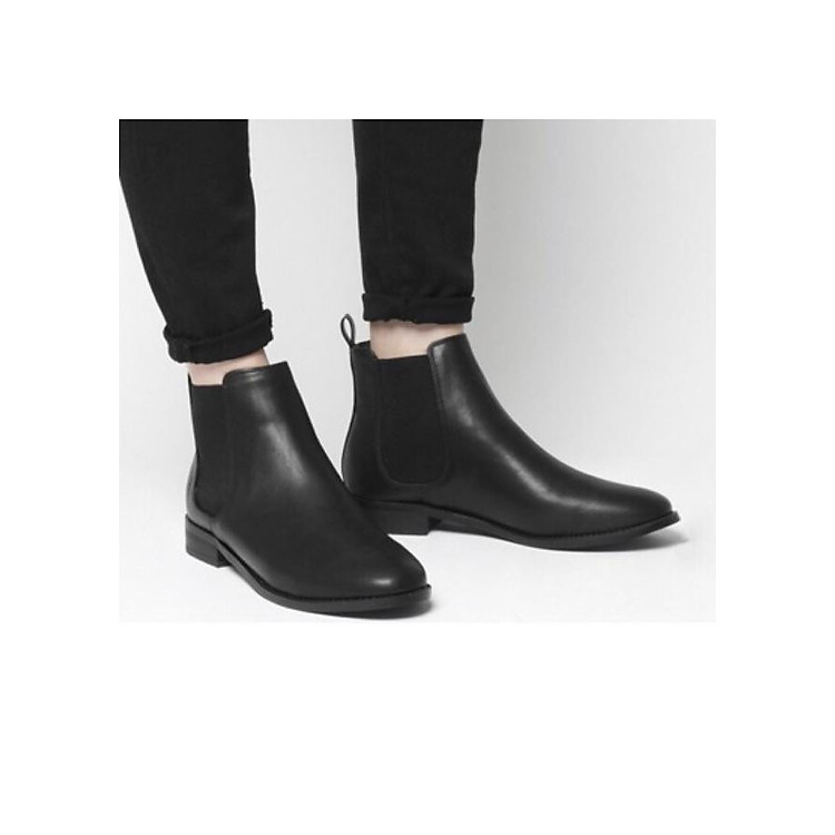 Giày Nam Chelsea Boots Cổ Lửng Da Trơn Bóng BT28