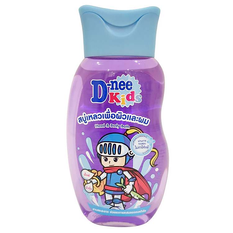 Dung Dịch Tắm Gội Toàn Thân Cho Bé Trên 3 Tuổi D-nee - Chai 200ml (Tím)