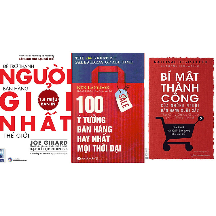 Combo Những Ý Tưởng Bán Hàng Độc Đáo Nhất Của Người Bán Hàng Giỏi Nhất Thế Giới ( Để Trở Thành Người Bán Hàng Giỏi Nhất Thế Giới + 100 Ý Tưởng Bán Hàng Hay Nhất Mọi Thời Đại + Bí Mật Thành Công Của Những Người Bán Hàng Xuất Sắc ) tặng kèm bookmark Sáng Tạ