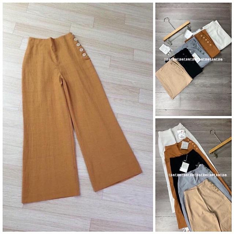 QUẦN ỐNG RỘNG 5 KHUY CHẤT ĐUI SIÊU MÁT