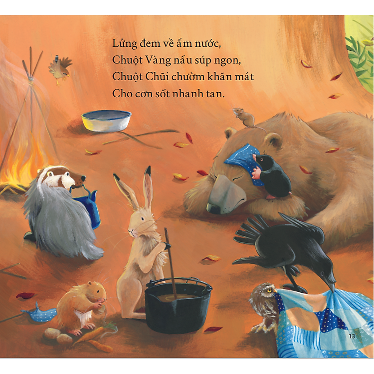 Tranh Song Ngữ Gấu Bị Ốm - Ảnh 4