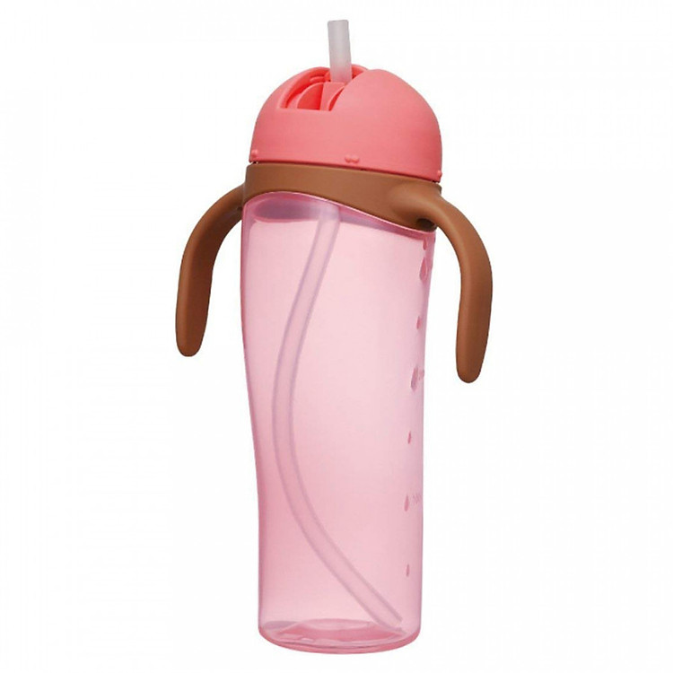 Bình uống nước tay cầm có ống hút Pigeon 330ml