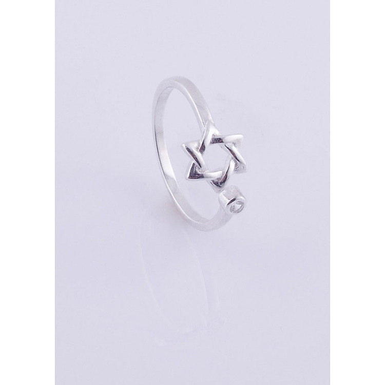 Nhẫn nữ trang sức bạc Ý S925 Bạc Xinh - Ngôi sao may mắn RR1155