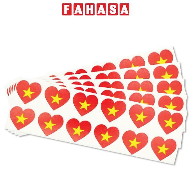 Bộ Sticker Hình Lá Cờ Việt Nam (5 chiếc)