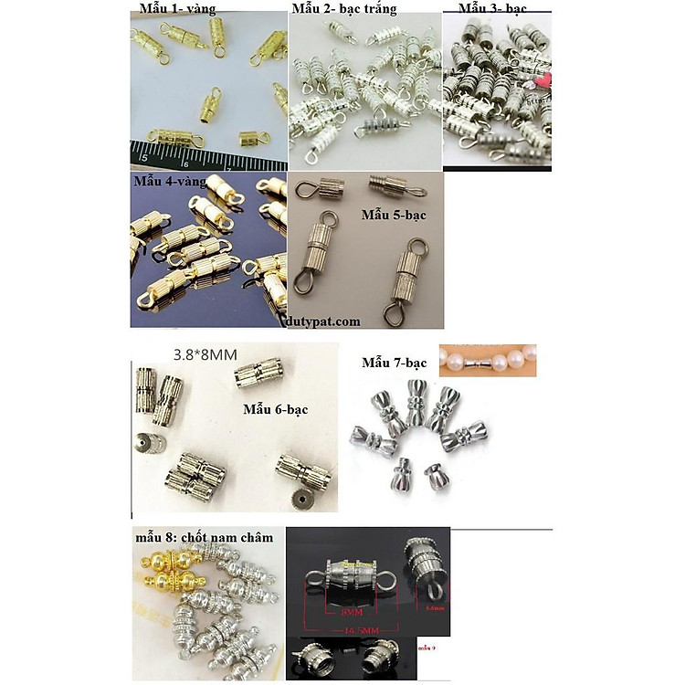 2-10 cái chốt vặn, khóa , chốt làm vòng cổ vòng tay
