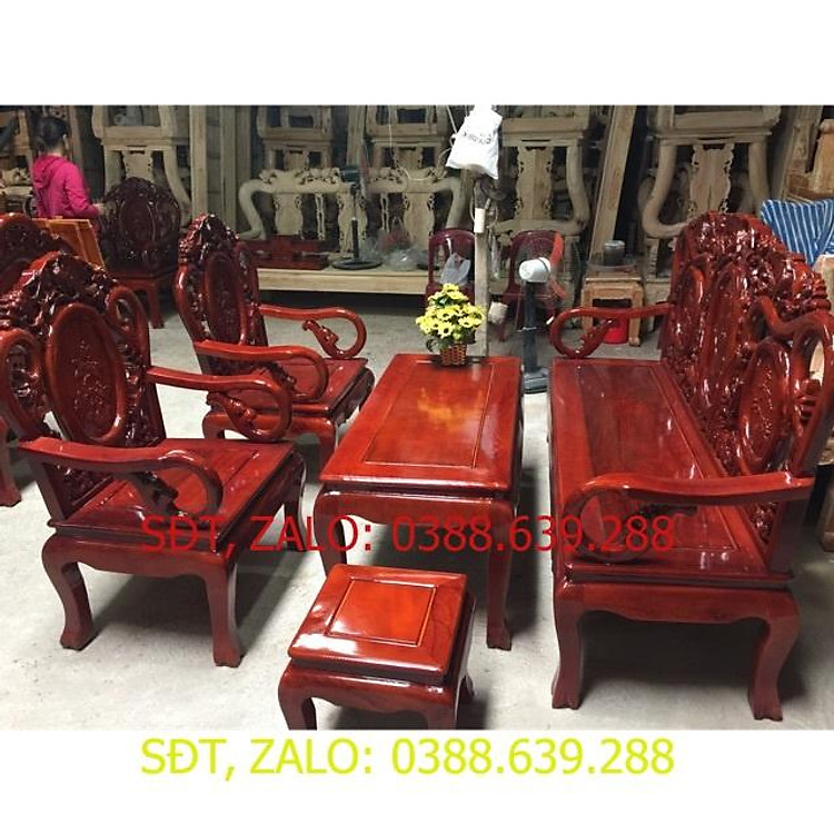 Bàn ghế guột mẫu phượng gỗ nhãn