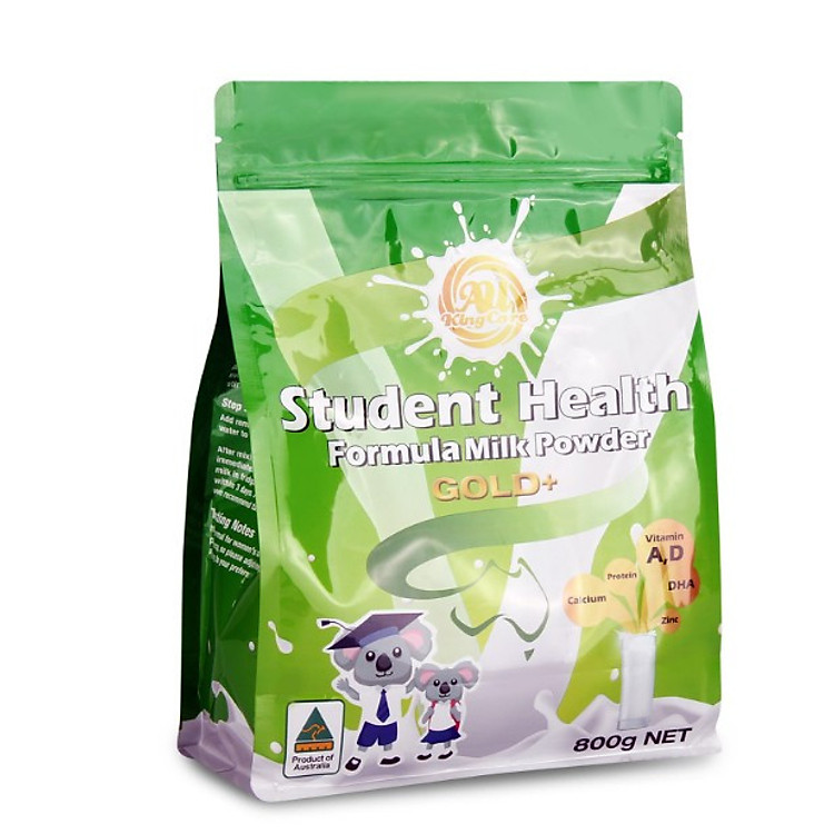 Sữa Bột Nguyên Kem Úc Au KingCare Student Health Túi 800gr