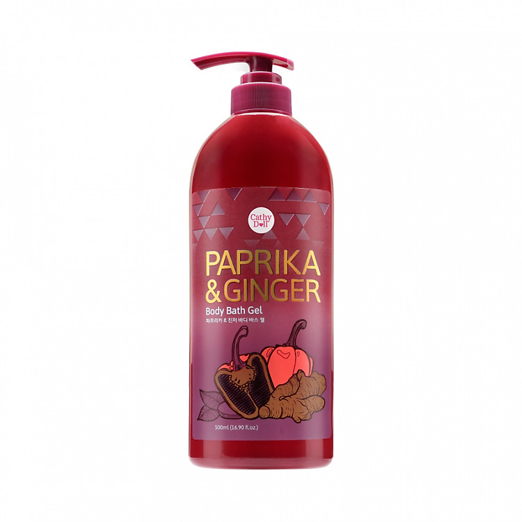 Sữa tắm ớt gừng CATHY DOLL PAPRIKA & GINGER BODY BATH GEL 500ml