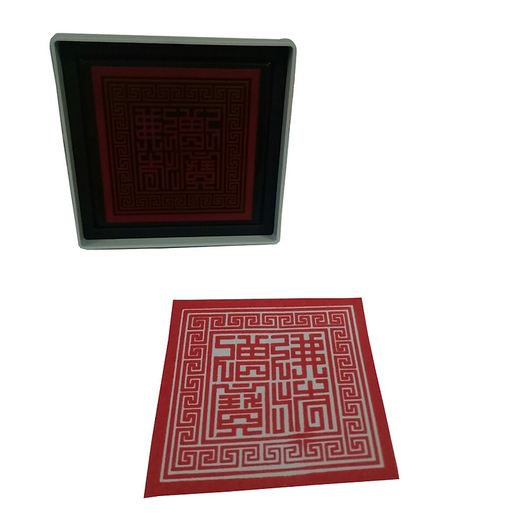 Dấu triện Tam Bảo 6x6cm thấm mực M1