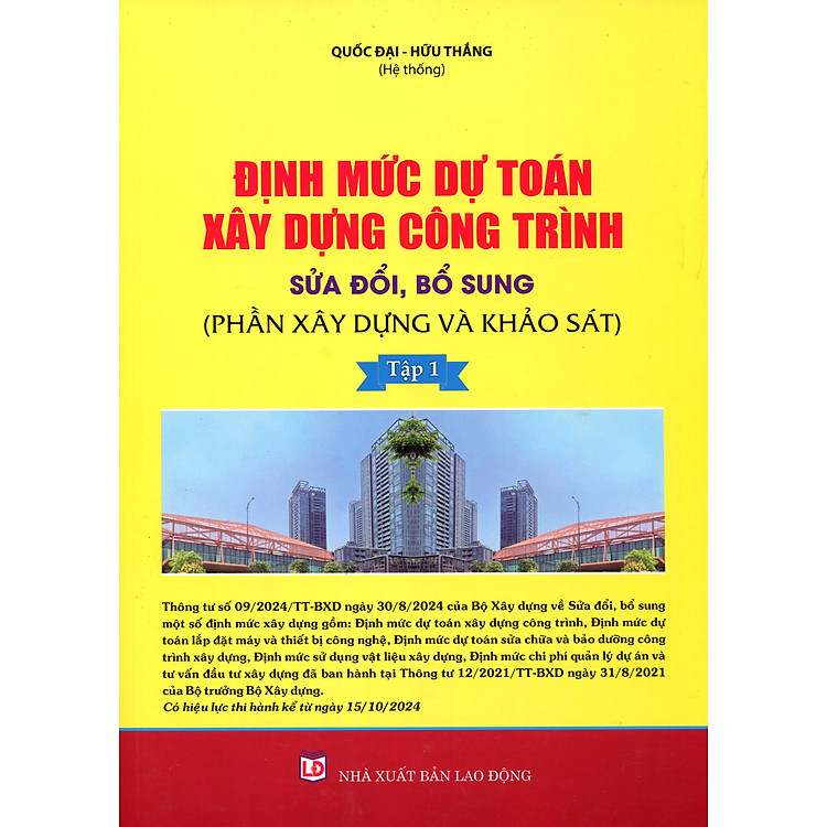 Định Mức Dự Toán Xây Dựng – Phần Xây Dựng (theo TT 10 Bộ Xây Dựng)
