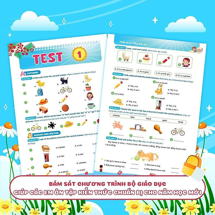 Phiếu Ôn Hè Toán + Tiếng Việt + Tiếng Anh Lớp 1 - Ảnh 5