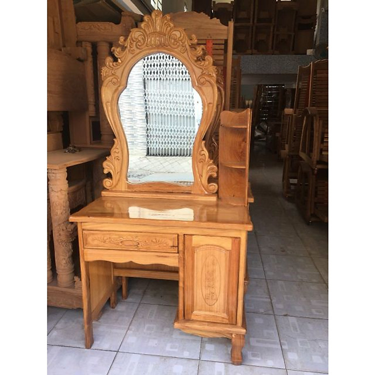 Bàn phấn gõ đỏ ngang 80cm