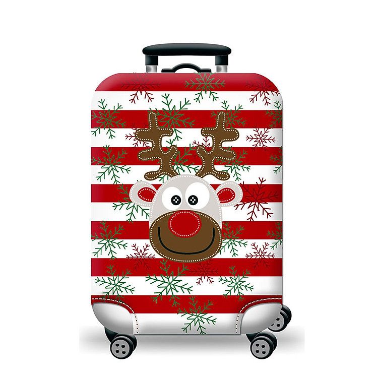 Túi bọc bảo vệ vali -Áo vỏ bọc vali - Tuần lộc giáng Sinh