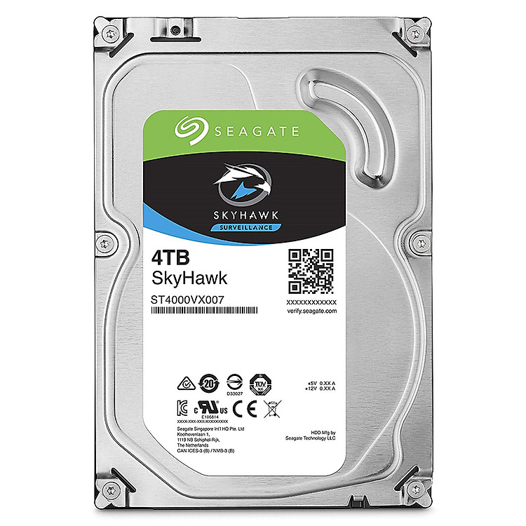 Ổ Cứng HDD Seagate SkyHawk ST4000VX007 Sata III 4TB/64MB/7200rpm - Hàng Chính Hãng