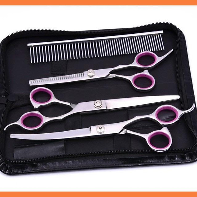 Bộ Kéo Cắt Tỉa Lông 4 Món Cho Chó Mèo