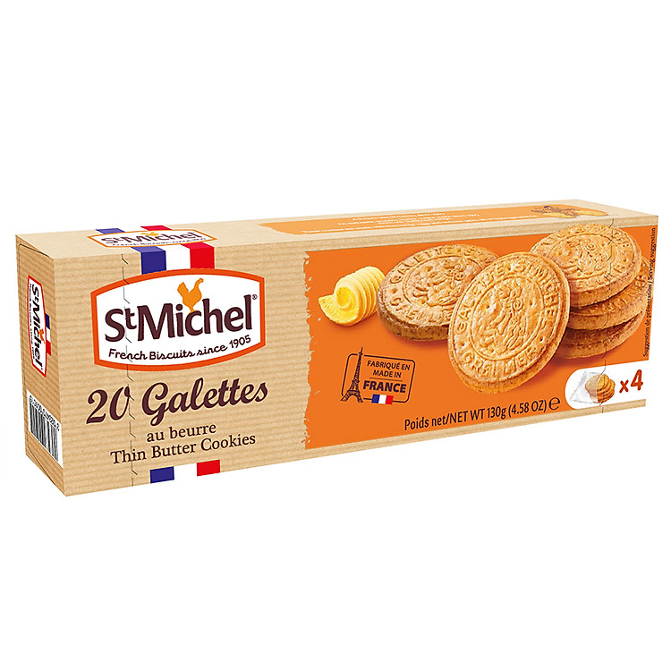 Bánh Quy Bơ Truyền Thống St Michel Galettes (130g)