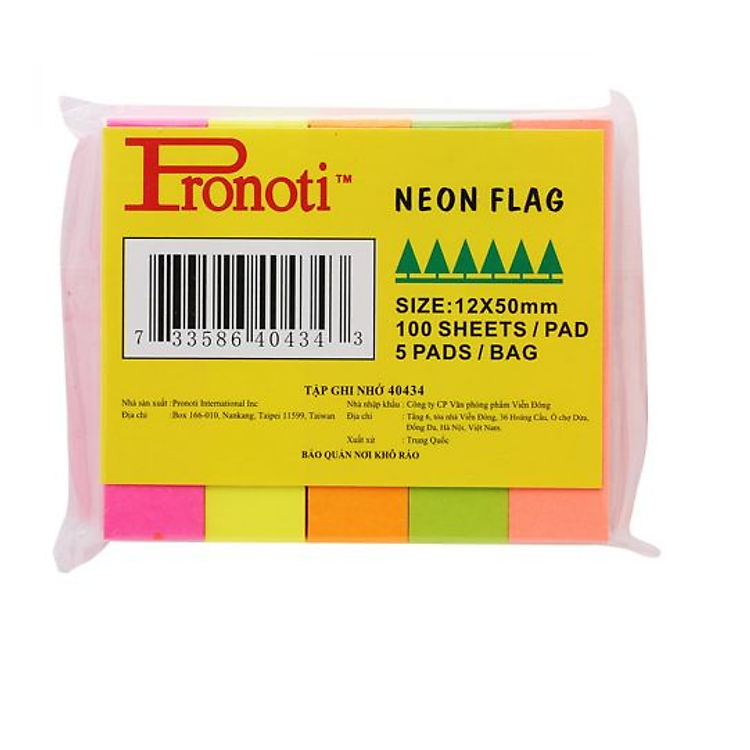 Giấy Notes 5 Màu Pronoti 40434 (1 Tập)
