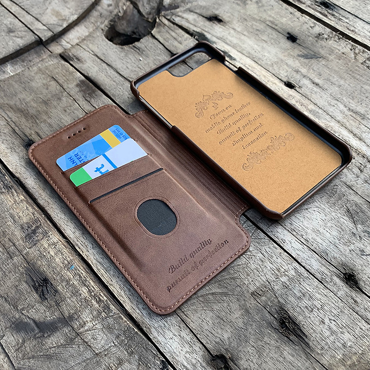 Bao da cao cấp dành cho iPhone 7 Plus / iPhone 8 Plus - Màu nâu