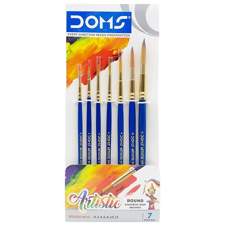 Bộ Cọ Vẽ Đầu Tròn DOMS Artistic 8066 (7 cây)
