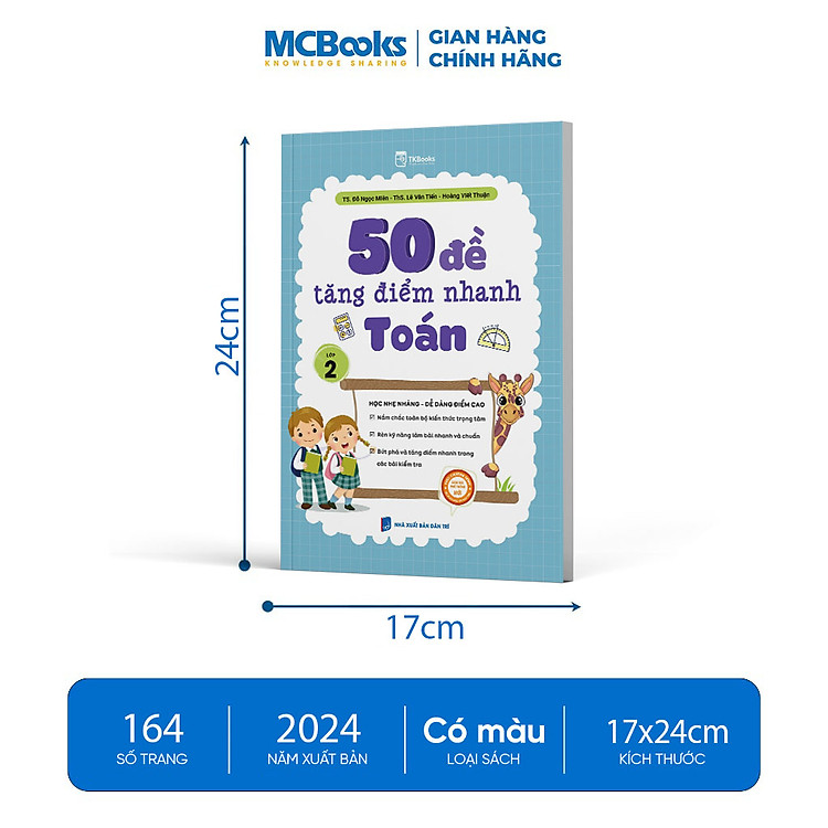 50 Đề tăng điểm nhanh Toán Lớp 2 - Bài tập nâng cao, tổng hợp kiến thức Tiểu Học