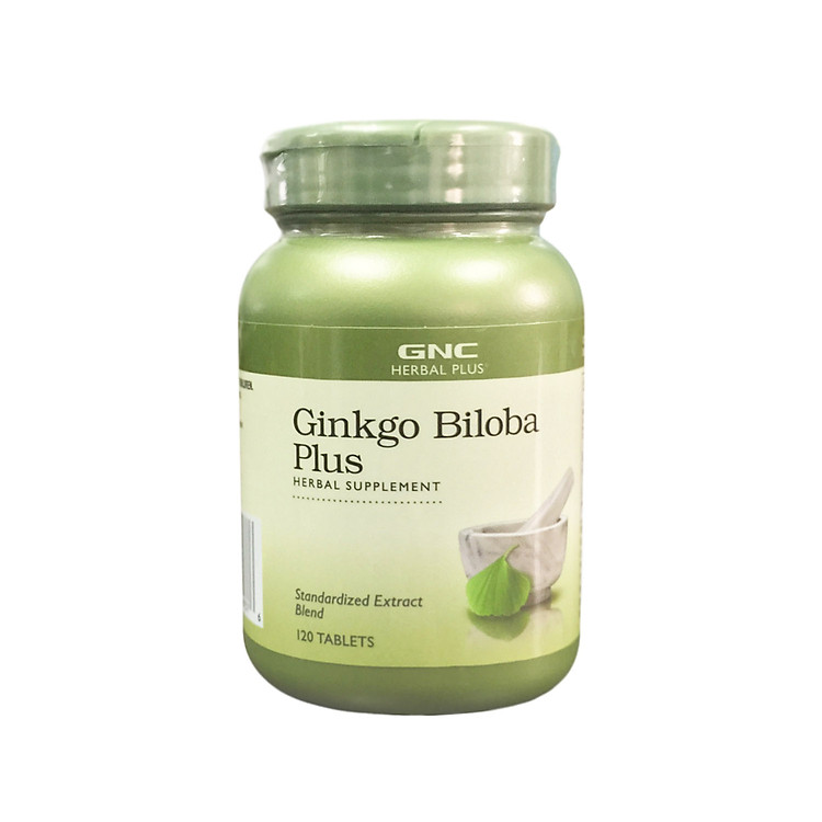 Thực Phẩm Chức Năng Hỗ trợ tuần hoàn máu GNC GINKGO BILOBA PLUS chai 120 viên