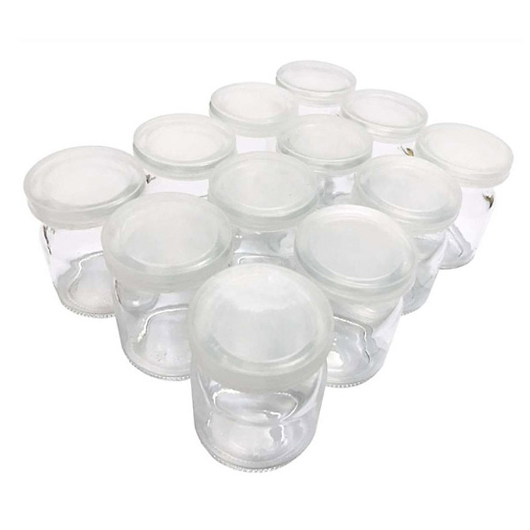 Combo 12 hũ thủy tinh làm caramen, sữa chua, đựng gia vị đa năng - Giao mẫu ngẫu nhiên