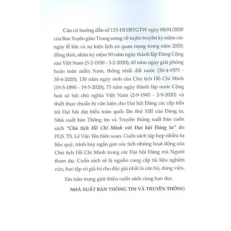 Chủ Tịch Hồ Chí Minh Với Đại Hội Đảng Ta - Ảnh 3