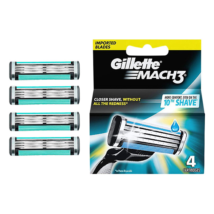 Lưỡi Dao Gillette Mach3 Classic (4 Lưỡi / Vỉ)