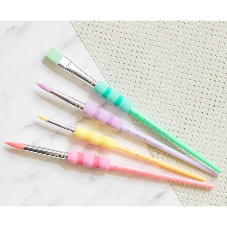Bộ Cọ Vẽ Grip Màu Pastel Faber-Castell (4 chiếc) - Ảnh 3