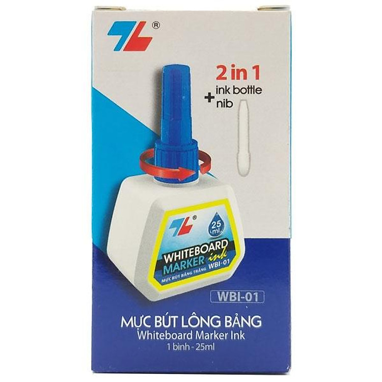 Mực Bút Lông Bảng Thiên Long WBI-01 (25ml) - Mực Xanh - Ảnh 2