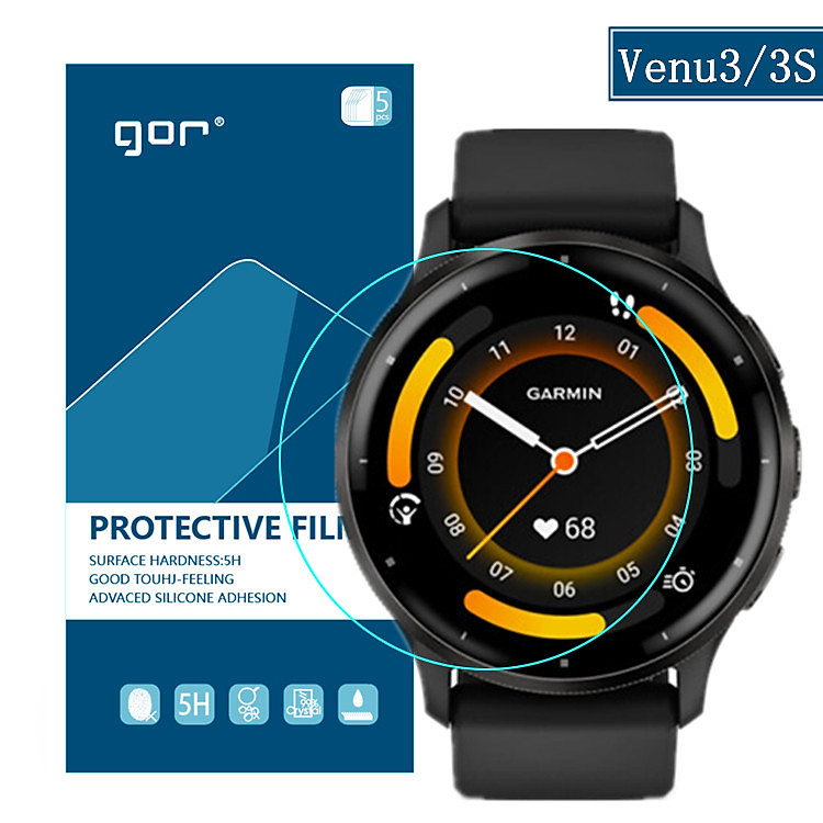 Miếng dán Film TPU HD cho đồng hồ Garmin Venu 4/ Venu 3/ Venu 3S/ Venu SQ/ Vivoactive 5/ 6, GOR, bộ gồm 5 miếng_ Hàng chính hãng