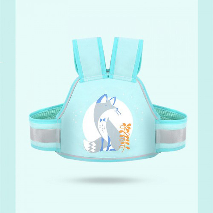 Đai nịt an toàn cho trẻ em ngồi xe máy, có dạ quang ban đêm baby (xanh)