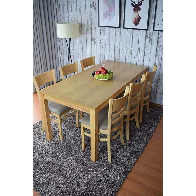 Bàn Ăn Cabin 6 Ghế (Tự nhiên)