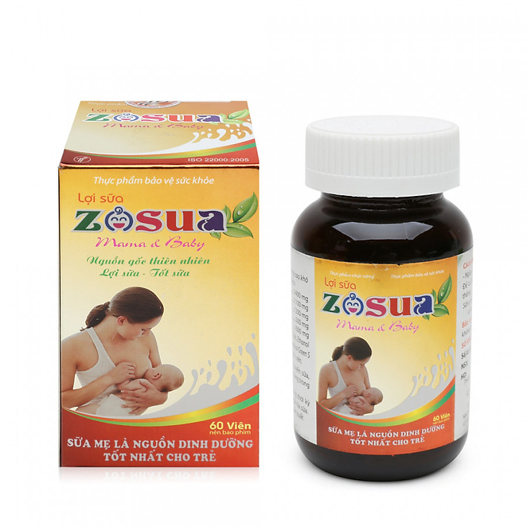 LỢI SỮA ZOSUA tăng cả số lượng và chất lượng sữa mẹ-Hộp 60 viên